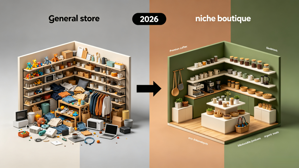 he irreversible shift from “general stores” to “niche boutiques”