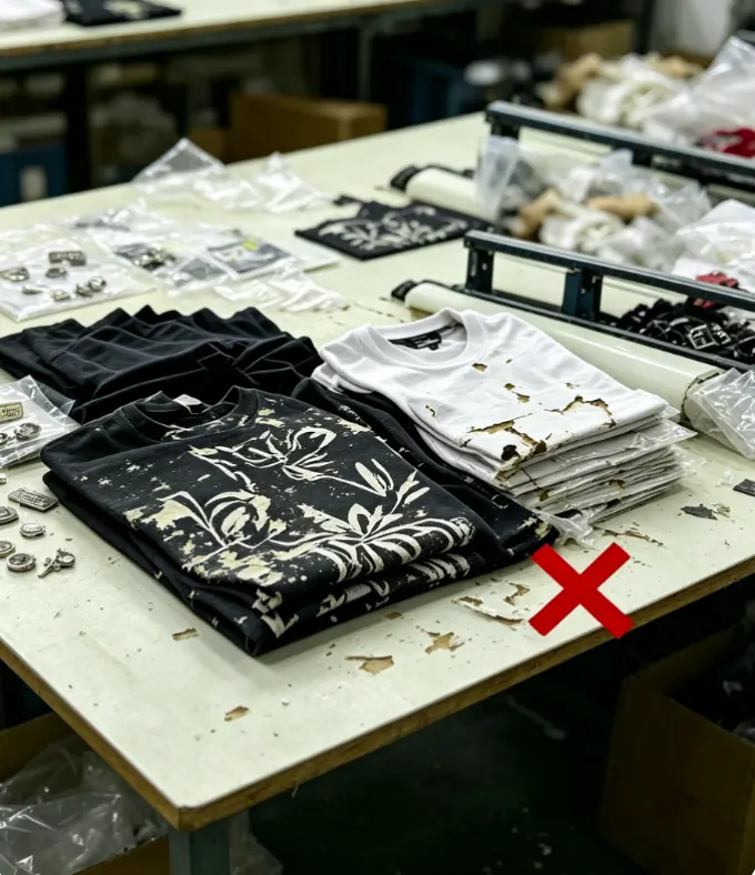 Unstable printing quality on custom apparel