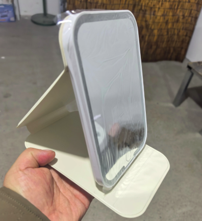 Foldable LED makeup mirror with light, portable vanity mirror for travel