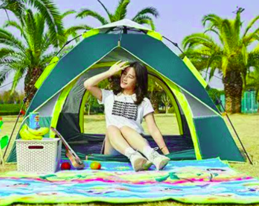 Automatic pop up camping tent, outdoor beach waterproof tent for travel