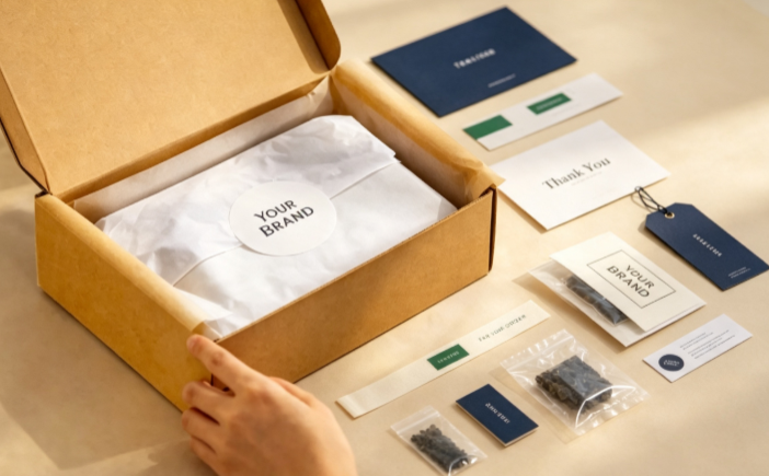Yoofar custom branding and packaging for dropshipping, custom box, label, thank you card, private label service without inventory