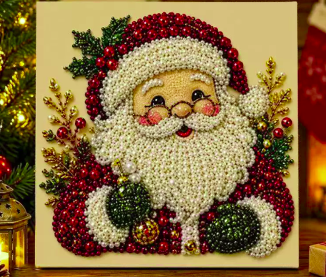 Santa Claus DIY diamond painting kit, handmade mosaic art picture, home wall decor & holiday gift, Yoofar dropshipping craft set